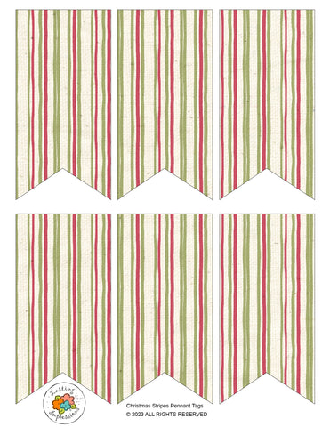 *********Pennant - Christmas Stripes