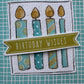 CCO 961 Card Cut Out 961 Sea Foam and Blue Birthday Candles