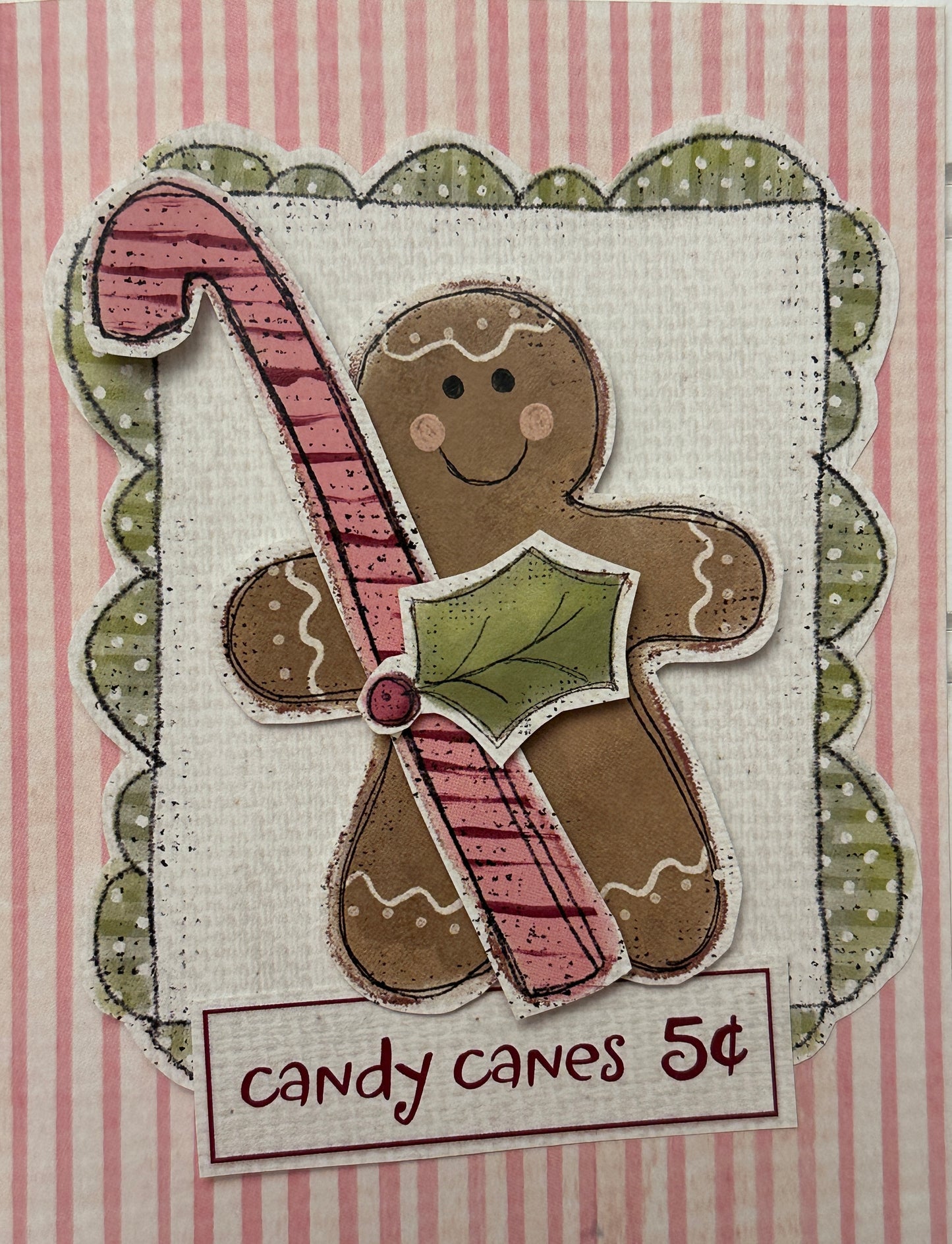 Candy Canes & Gingerbread Card & Tag Kit, makes 2 each of 4 Cards & 3 Tags