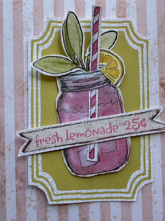 Fresh Lemonade Handmade Card  Kit, makes 2 each of 6 Cards