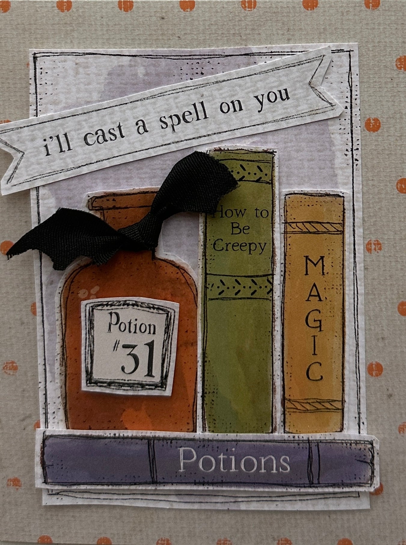 CCO 731 Card Cut Out # 731 Orange Potion Bottle