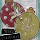 CCO 739 Card Cut Out # 739 Red Christmas Ornament