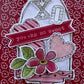 CCO 759 Card Cut Out # 759 Red & Pink Striped Hearts