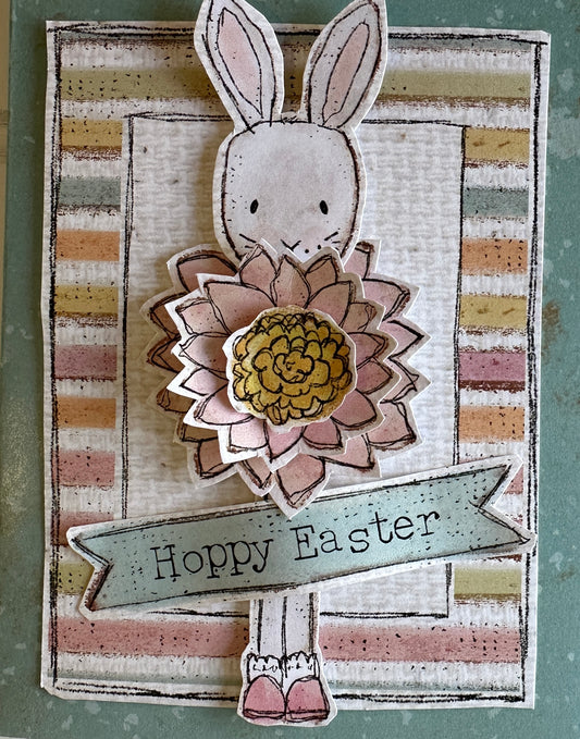 CCO 805 Card Cut Out #805 Flower Bunny