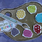 CCO 906 Card Cut Out # 906 Paint Pallette & Brush