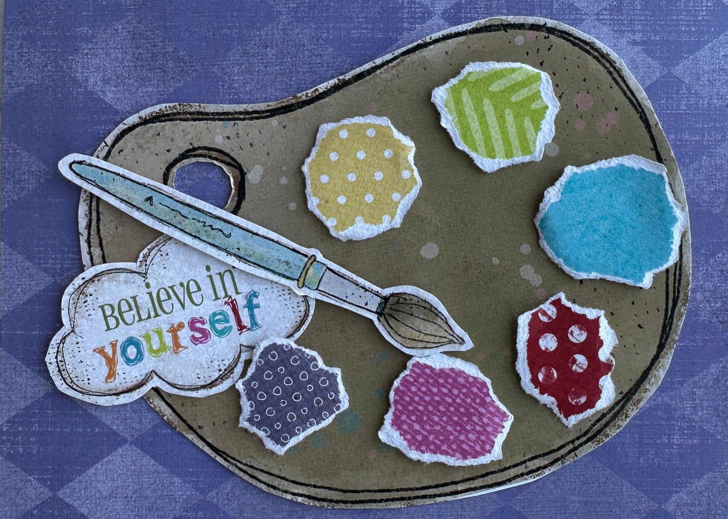 CCO 906 Card Cut Out # 906 Paint Pallette & Brush