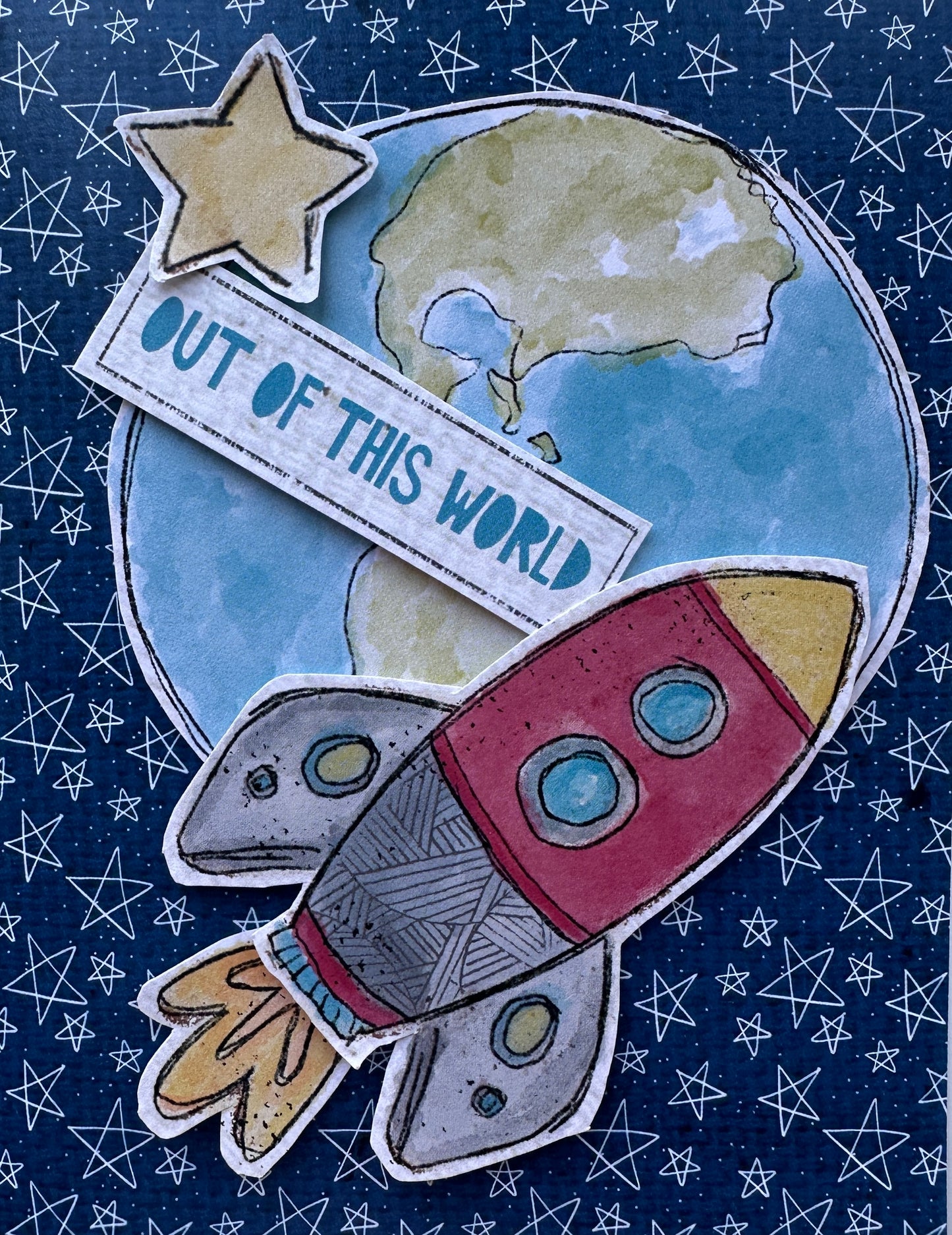 CCO 882 Card Cut Out # 882 Rocket Ship