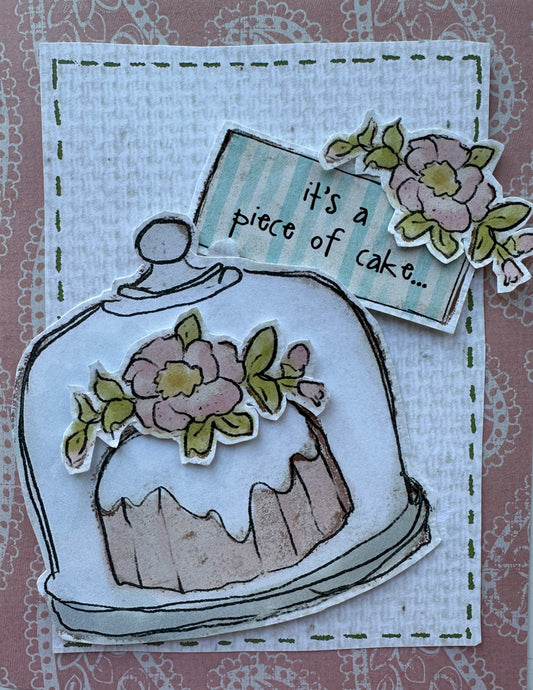 CCO 892 Card Cut Out # 892 Cake under Glass