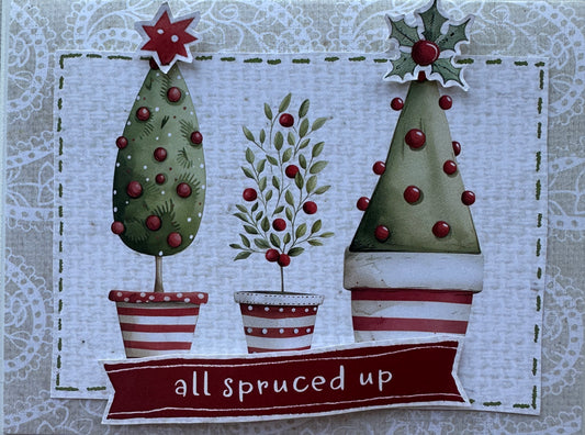 CCO 869 Card Cut Out # 869 Christmas Topiaries