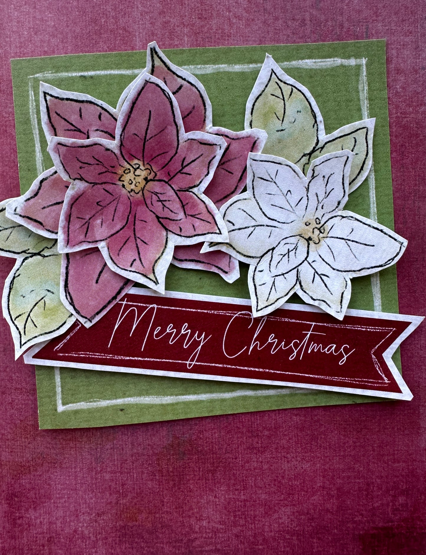 CCO 879 Card Cut Out # 879 Watercolor Leaves