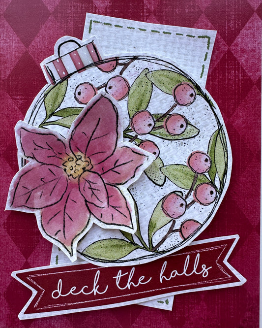 CCO 874 Card Cut Out # 874 Poinsettia Ornament