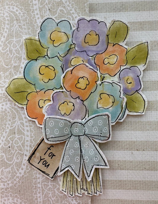 CCO 866 Card Cut Out # 866 Colored Bows