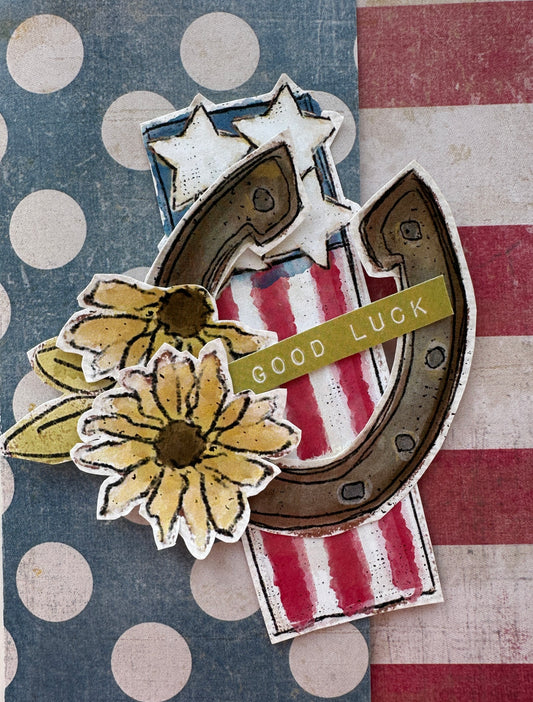 CCO 842 Card Cut Out # 842 Horseshoes