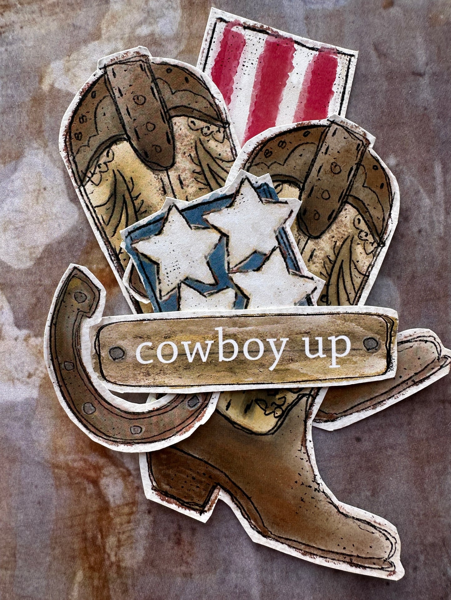 CCO 842 Card Cut Out # 842 Horseshoes
