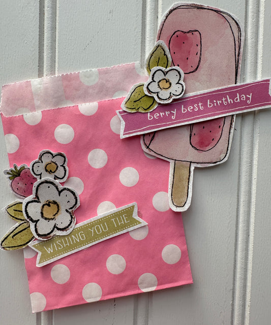 CCO 910 Card Cut Out # 910 Strawberry Blossoms