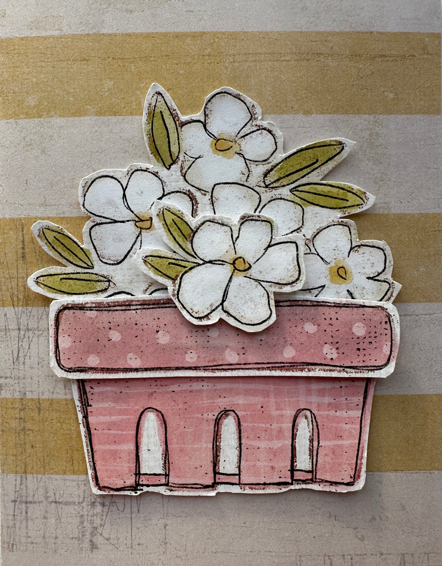 CCO 860 Card Cut Out # 860 White Flower Bouquet (Copy)