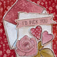I'd Pick You Handmade Card Idea