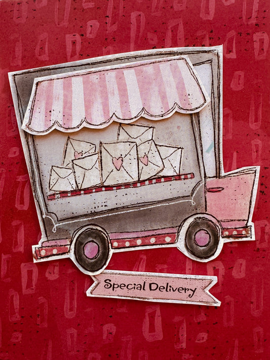 Special Delivery  Handmade Valentine Card Idea