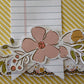 Floral Diagonal Striped Handmade Card Idea