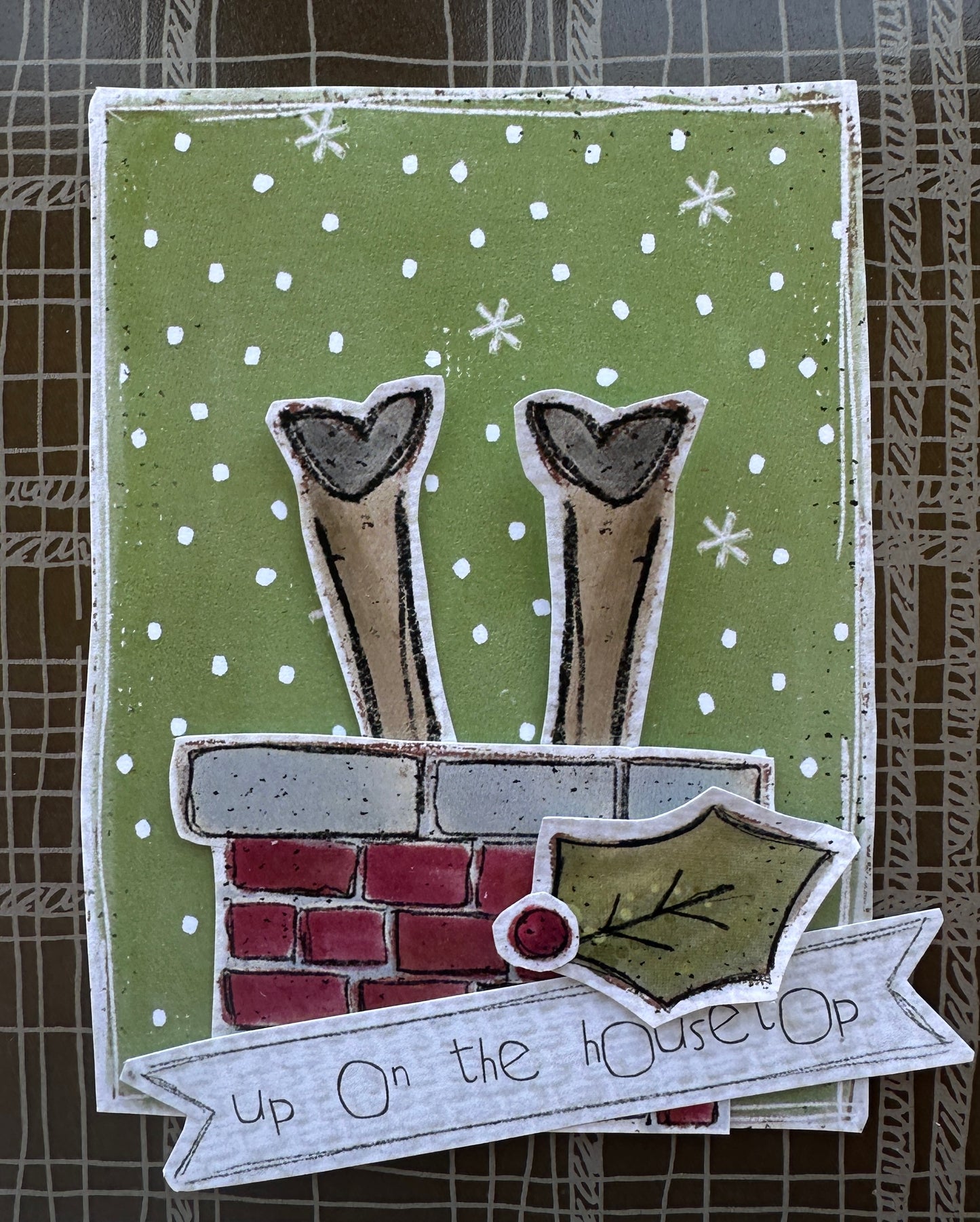 CCO 1003 Card Cut Out 1003 Chimney & Reindeer Legs