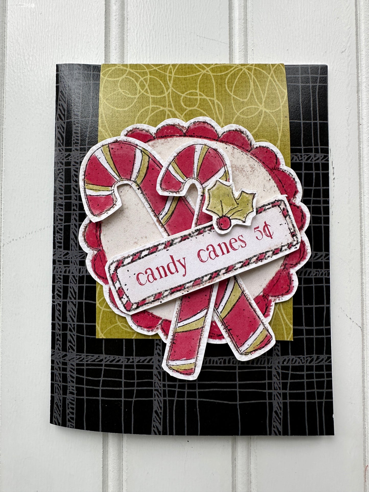 CCO 990 Card Cut Out 990 Christmas Holly & Star Accents