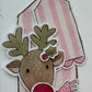 CCO 1015 Card Cut Out 1015 Rudolph with Pink Scarf - Med