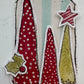 CCO 982 Card Cut Out 982 Red Wagon Vine Tree in Pot