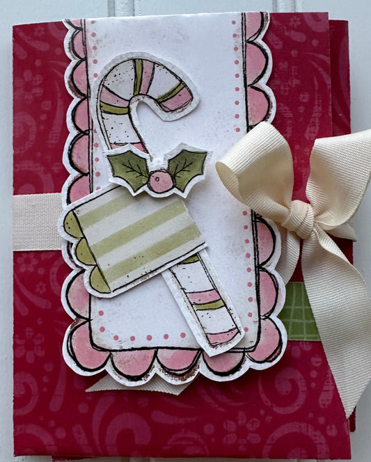 Inch Worm Messy Plaid Red Wagon Flourish Double Sided Cardstock  29-105