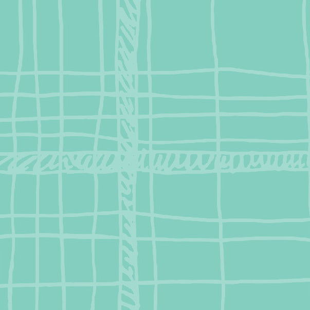 Sea Foam Messy Plaid Cardstock 37-103