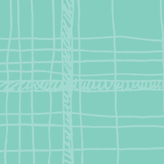 Sea Foam Messy Plaid Cardstock 37-103