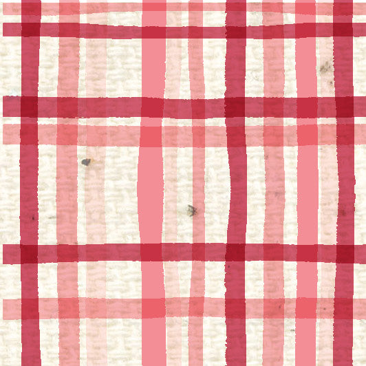 Red Wagon Pink Geranium Plaid