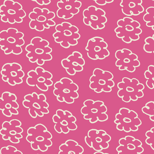 Pink Cosmos Posies Cardstock
