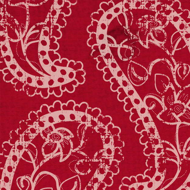 Red Wagon Paisley Cardstock