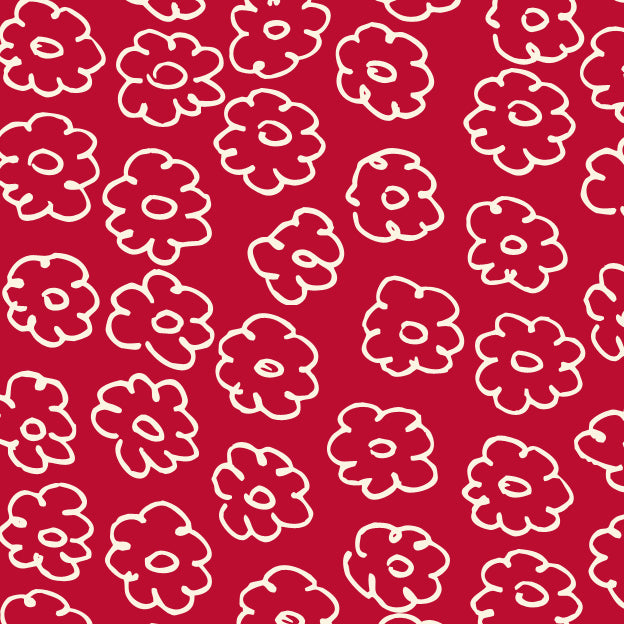 Red Wagon Posies Cardstock