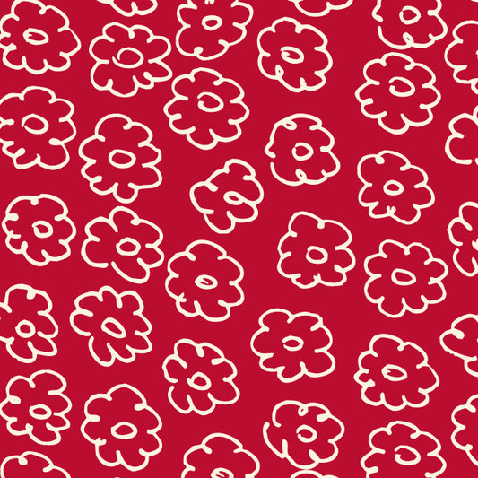 Red Wagon Posies Cardstock