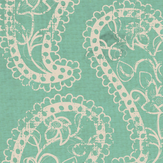 Sea Foam Paisley Cardstock