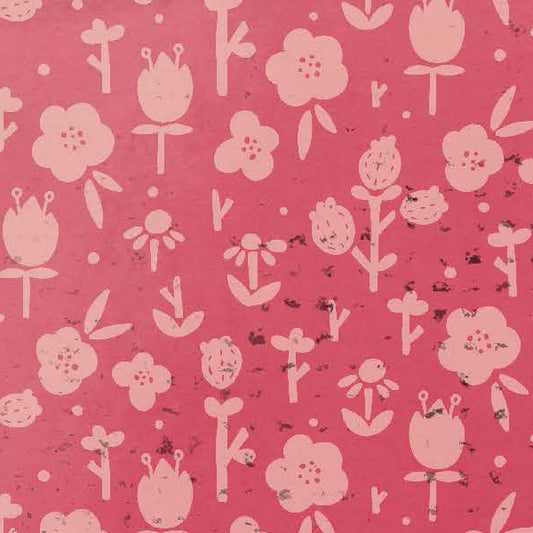 Red Wagon Stamped Flowers