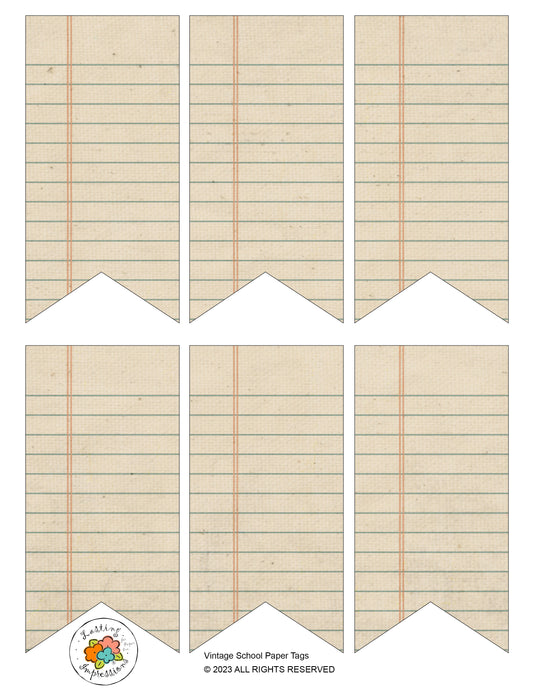 Pennant - Vintage School Paper