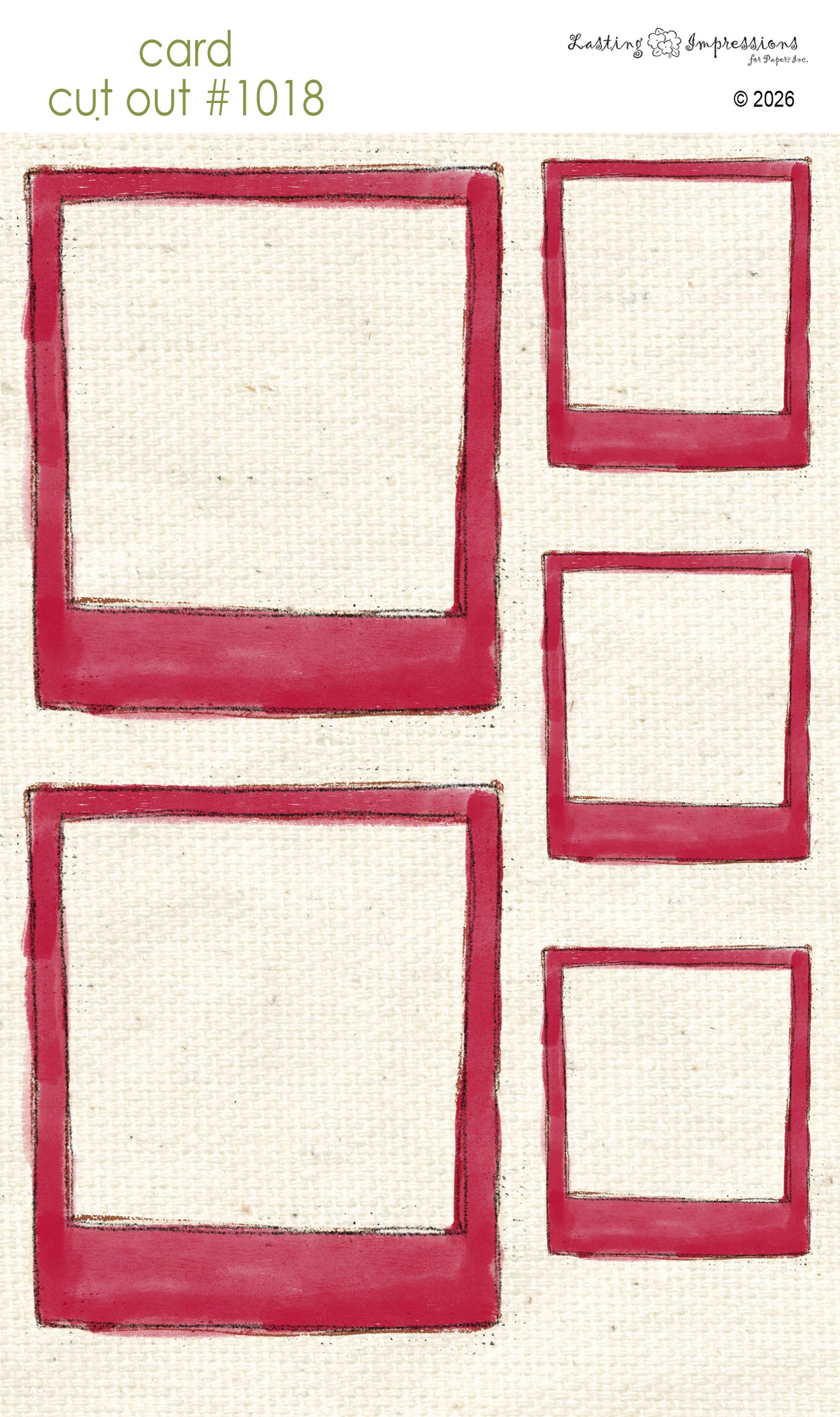 CCO 1018 Card Cut Out 1018 Red Wagon Frame