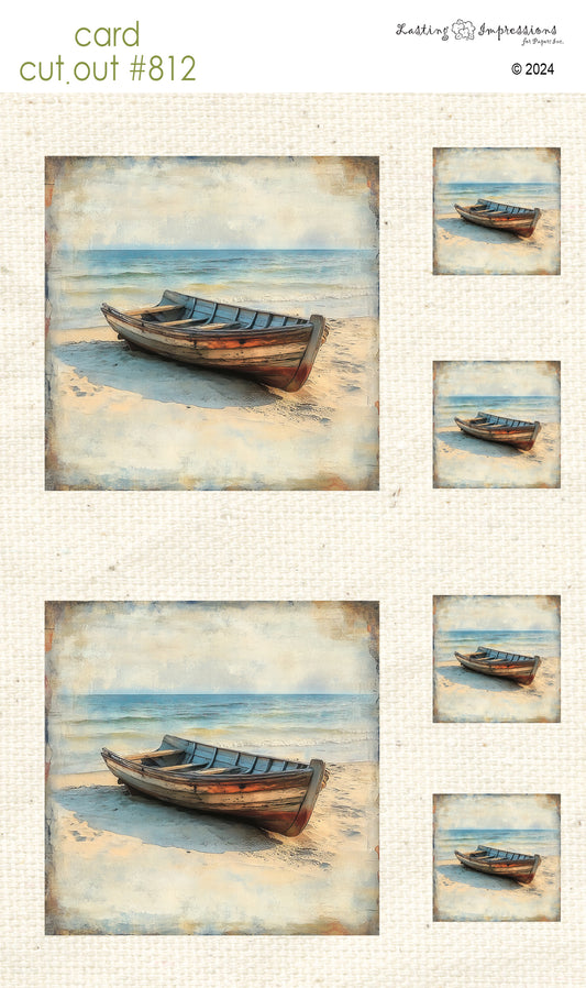 CCO 812 Card Cut Out # 812 Wooden Boat