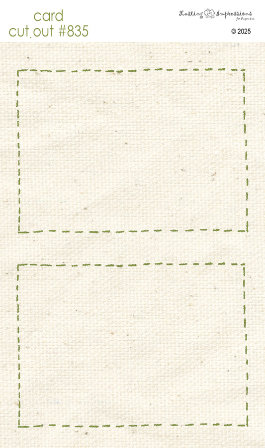 CCO 835 Card Cut Out # 835 Inch Worm Stitched Large Frame