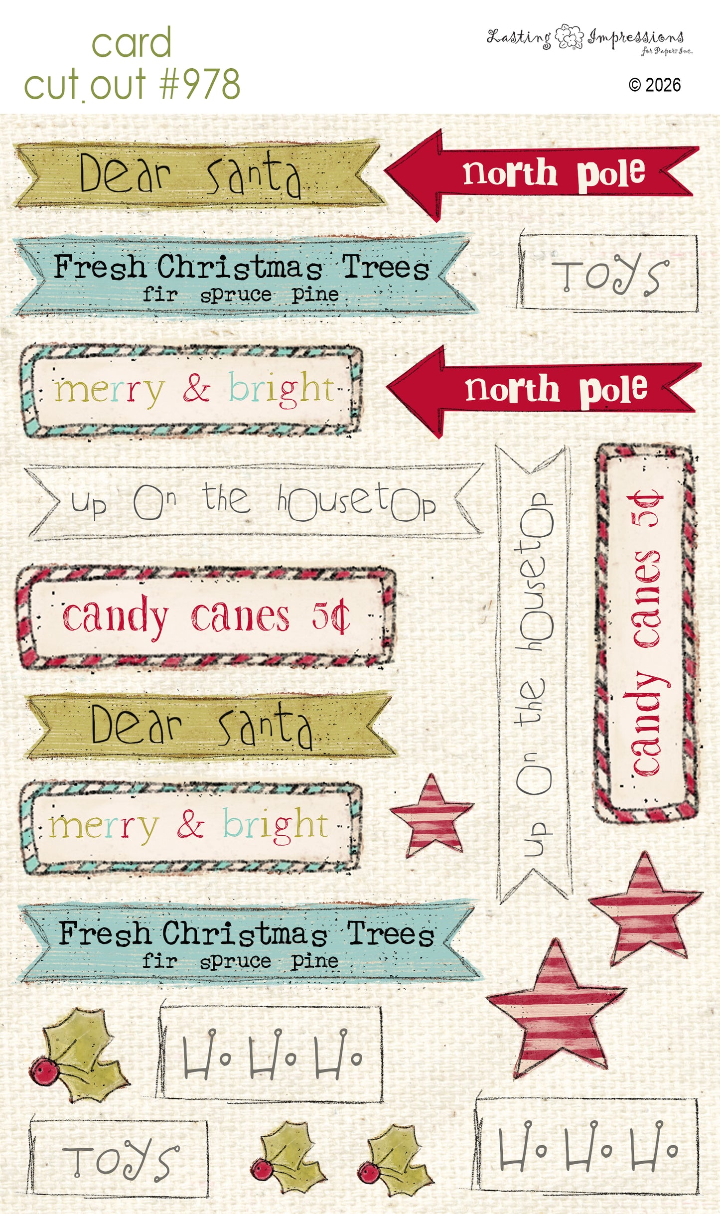 CCO 978 Card Cut Out 978 Christmas Sentiments
