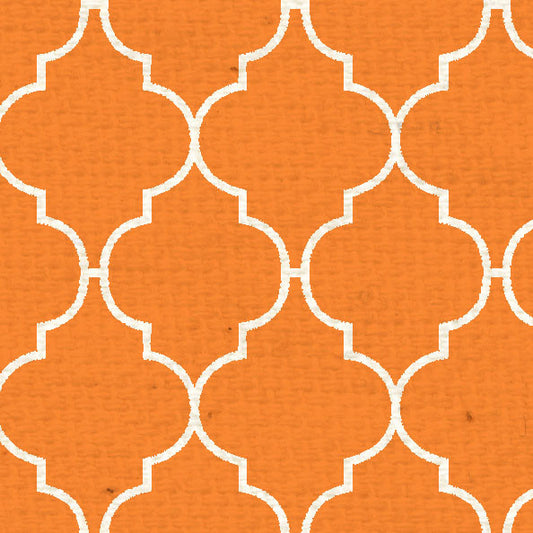 OPQF8  Orange Poppy Quatrefoil 8 12  x  11