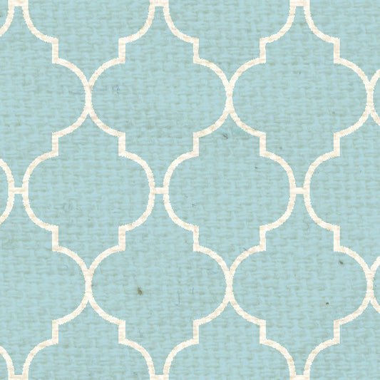 BQF8  French Blue Quatrefoil Paper  8 1/2 x 11