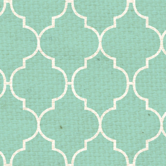 SFQF8  Sea Foam Quatrefoil Paper  8 1/2 x 11