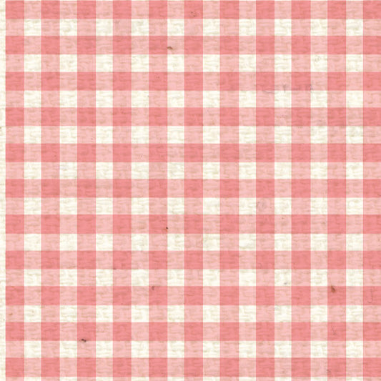 PGMG8  Pink Geranium Mini Gingham Paper  8 1/2 x 11