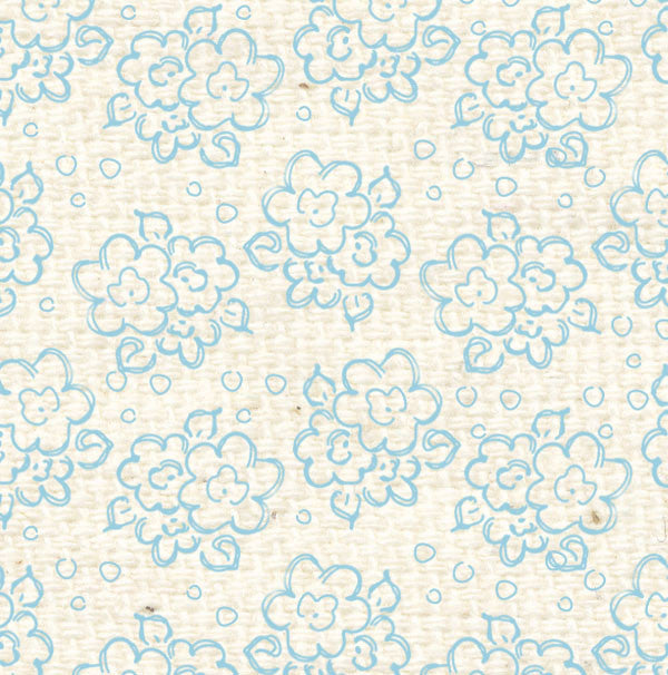 FBDF8  French Blue Doodle Flowers Paper  8 1/2 x 11