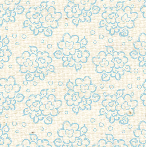 *FBDF8  French Blue Doodle Flowers Paper  8 1/2 x 11