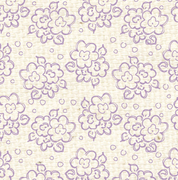 *VLDF8  Vintage Lilac Doodle Flowers Paper  8 1/2