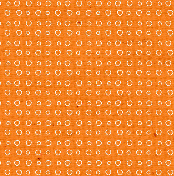 *OPDD8  Orange Poppy Doodle Dots Paper  8 1/2